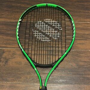 Tennis Racket with Black and White Grip